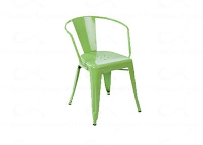 China Galvanized Steel Outdoor Powder Coating Metal Chair Restaurant Dining Seats for sale