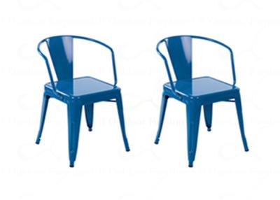 China Metal Dining Furniture Tolix Style Chairs with Arms Round Back Cafe Chair for sale