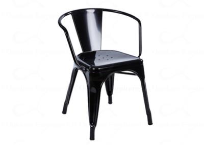 China Round Back Dining Chair with Arm Metal Tolix Marais Style Chair Indoor Outdoor for sale