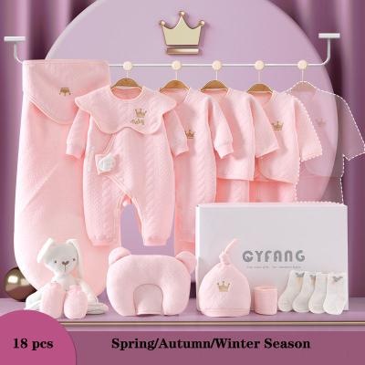 China Breathable Hot Selling Cotton Baby Clothing Sets Comfortable Baby Romper Set Gift Box for sale