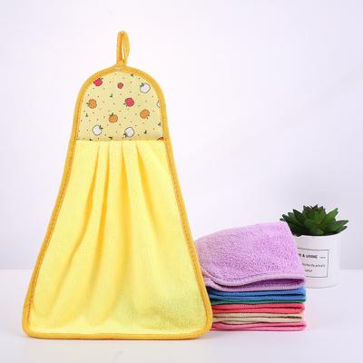 China Logo Household Cleaning Towel Kitchen Antimicrobial Polyester Fiber Customized Fabric For Washing Dishes for sale