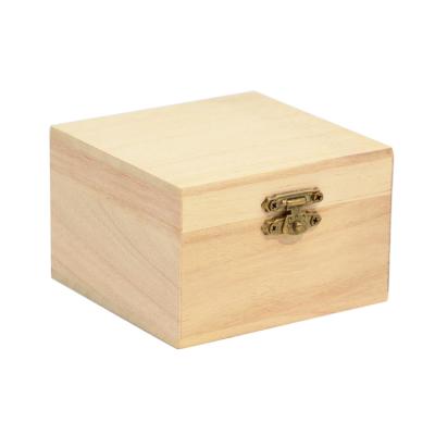 China American wholesale antique natural cheap paulownia storage craft small wooden box for sale