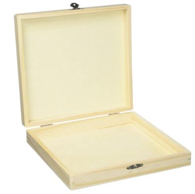 China OEM Custom Unfinished Wooden Humidor Box Wooden Cigar Boxes for sale