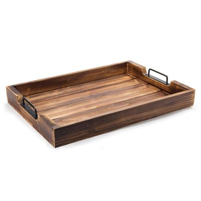 China Decor Wood Shelf Tray With Handle and Floating Breakfast Tray and Coffee Bean Tray for sale