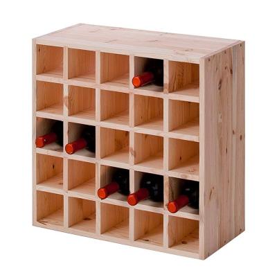 China Solid Wood Stackable Free Standing Unpainted Wooden Countertop Whiskey Wine Storage Cabinet for sale