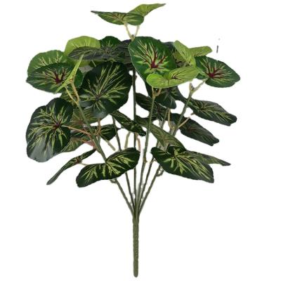 China Chinese Yarn Fabric Begonia Leaves Artificial Plants Artificial Flowers Wholesale Plastic Leaf Plant Wall Hotel Home Wedding Soft Equipment for sale