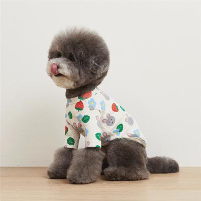 China High Quality Viable Love Bunny Designer Modal Cotton Fancy Dog Shirts Dog Spring Summer Clothes Small for sale