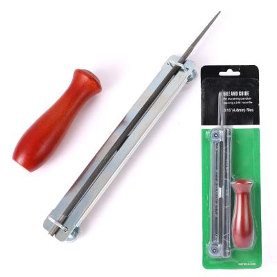 China Wood Drilling 3/16 Chainsaw Sharpening File Kit 4.8mm Chainsaw File And Chain Guide for sale