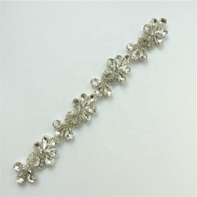 China New Arrival Flatback Iron On Plastic Rhinestone Trim Chain Garment Accessory for sale