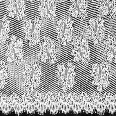 China Sustainable Online Fabric Store Stocking Eyelash Chantilly Lace Fabric For Clothes for sale