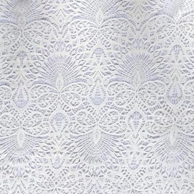 China New Arrival Sustainable Soft Hollow Out White Water Soluble Lace Fabric For Bridal for sale