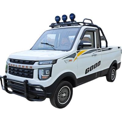 China Adult electric four-wheeler ladies take children to walk home pulling goods and riding the new energy pickup truck for sale