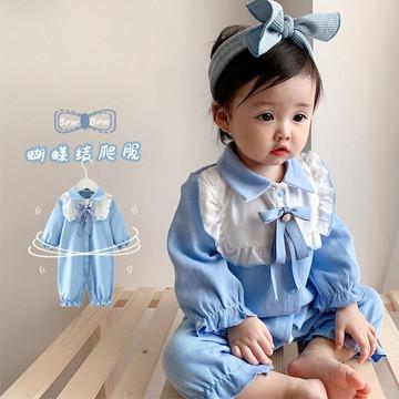 China Cotton Feminine Baby Overalls Soft Babies Spring Autumn New Long Sleeve One-Piece Clothes Newborn Organic Cotton Romper for sale