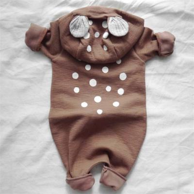 China Cozy Baby Clothes Manufacturers Autumn Cute One Piece Hooded Deer Rompers Baby Boy Clothes for sale