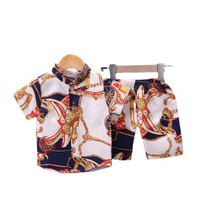 China 2021 Summer Anti-Shrink Applique Baby Outfit Toddler Boy Clothes Girls Clothes Sets for sale