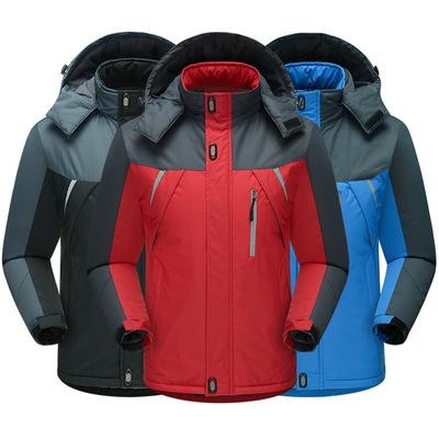 China Winter Padded Jacket Men's Breathable Warm Velvet Coat Thickening Windproof Causal Waterproof Outdoor Viable Mountaineering for sale