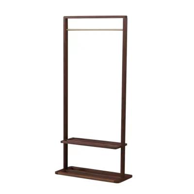 China Good Quality Contracted Solid Wood Non Slip Floor Standing Hanger Rack Solid Wood Modern Coat Hanger for sale