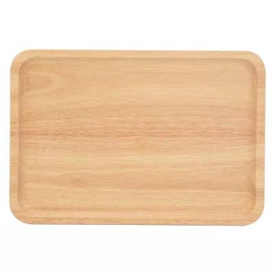 China Sustainable Japanese Style Ash Rectangular Wooden Tray Creative Fruit And Water Dining Deep Plate for sale