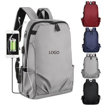 China Large Capacity Usb Backpack Earphone Hole Backpack Bag Waterproof Zipper Closure Bag Waterproof Strong Filling School for sale