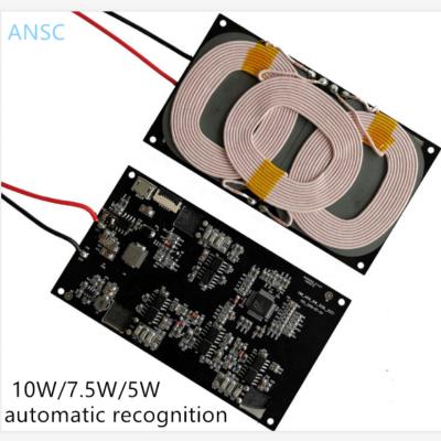 China Direct Wholesale Mobile Phone 3 Coil 12V Car Modification 10W Wireless Charging Fast Charging QI Transmitter Module 3 for sale