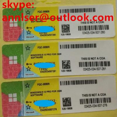 China win 10 pro oem retail coa sticker key for sale