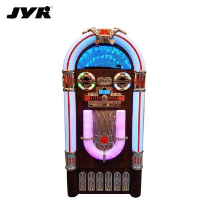 China 2018 Hot Selling Retro Optional Function Jukebox with 3 Speed ​​Turntable, CD Player, FM Radio, BT, USB Encoding, AUX. in, 2*10W stereo speaker for sale