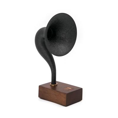 China Solid Wood + Iron Vintage Speaker With Horn for sale