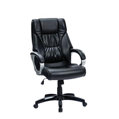 China Soft Seating Boss Chair (Height) Adjustable Ergonomic Black Office Chair 8048 Breathable Leather for sale