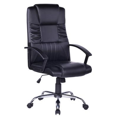 China Free Sample Adjustable (Height) High Back PU Swivel Executive Office Chair For Office Furniture for sale