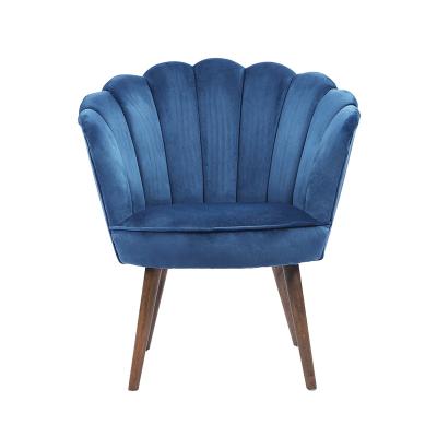 China M079-1R Convertible Hot Selling Navy Blue Velvet Scalloped Chair Scallop Visitor Chair for sale