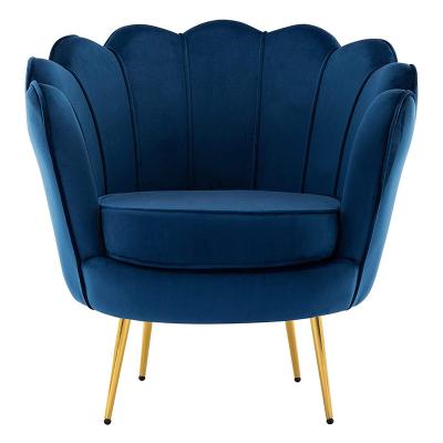 China Contemporary Hot Sale Upholstered Modern Velvet Accent Chair With Gold Legs for sale