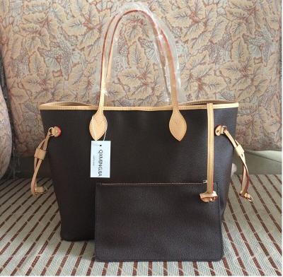 China PORTABLE Monogrom Brand Shopping Bag Women Purse Luxury Canvas Shoulder Handbag Canvas Luxury Neverful TOP 4A Quality Full Leather for sale