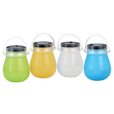 China Household Lights Silicone Solar Outdoor Water Bottle Collapsible Solar Water Bottle Lantern for sale