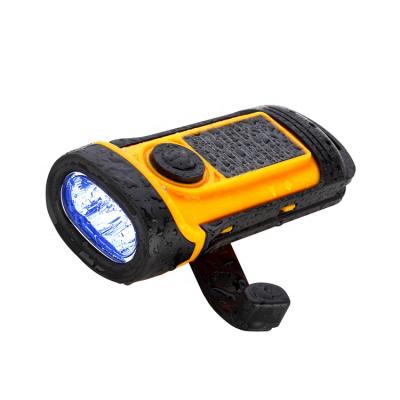 China Emergency LED Torch Camping Flashlight SB-6019 Solar Hand Crank Flashlight, Waterproof for sale