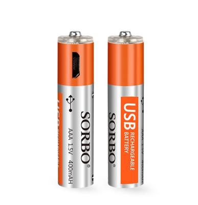 China SB-2131 AAA Micro Rechargeable Toys Battery Pack 1.5V USB Lithium Polymer Battery for sale