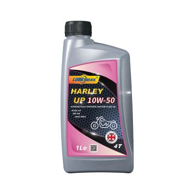 China Aceites de motor de motocicleta totalmente sintéticos Harley 4T UP 10W-50 para motores refrigerados por aire de alta potencia en venta