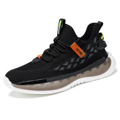 China Newest 2024 lightweight black flight woven in low price shoe fashionable casual lace up running sneakers man for mens sports shoes for sale