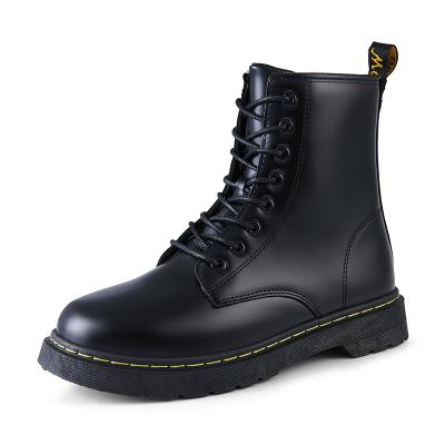 China Free Shipping High Elastic PU Steel Toe Leather Ankle Boots Solomon Black High Casual Anti-Slippery Sports Barefoot Running For Men Shoes for sale