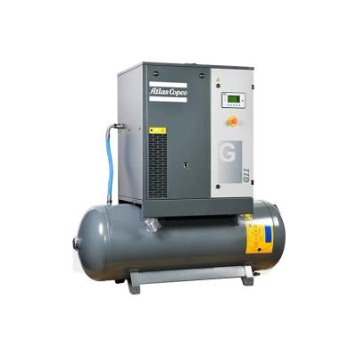 China Atlas 7.5kw Copco G7 Petroleum Jet Screw High Quality Air Lubricated Compressor Portable With Gas Tank Type for sale