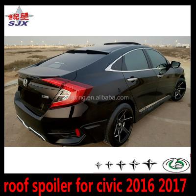 China ROOF Roof Luggage Carrier Spoiler For Civic 2016 10th Generation Car ABS Roof Rear Wing for sale