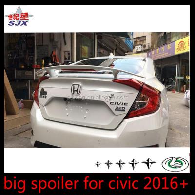 China Car Accessories Rear Spoiler For CIVIC 2016+ Rear Spoiler With CIVICauto Light Parts for sale