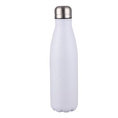 China Double-Layer Stainless Steel Sustainable Thermos Water Bottle Keeps Cold For 24 Hours 500Ml Vacuum Heat Sports Cola Shaped Water Bottle for sale