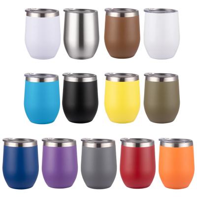 China Durable Double Wall Stainless Steel Coffee Mug Color Straw Wine Glass Stainless Steel Vacuum Super Bright Coffee Cup for sale