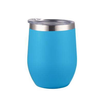 China Viable Convenient To Carry 12 Ounce Straw Wine Glass Hot Selling Egg Shaped Water Cup Can Support Customized Customized Coffee Mugs for sale