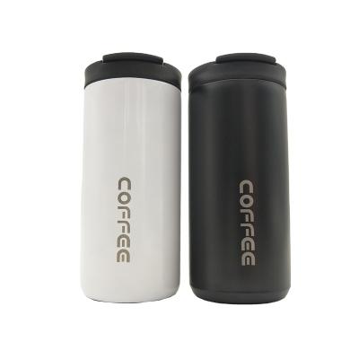 China Fashionable Creative Viable Outdoor Portable Double-Layer 304 Stainless Steel Thermos Coffee Cup Car Leakproof Tumbler With Lid for sale