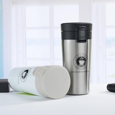 China 380Ml Stainless Steel Water Bottle Anti-Overflow Coffee Cup Viable High Quality Coffee Thermos for sale