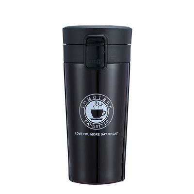 China Sustainable Mug With Lid 380Ml Stainless Steel Water Bottle Anti-Spill Coffee Mug for sale