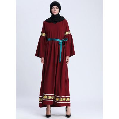 China Factory New Arrivals 2019 Muslim Ladies Casual Elegant Kaftan Abaya Fashion Abaya for Women Robe Dubai Red Muslim Dress for sale