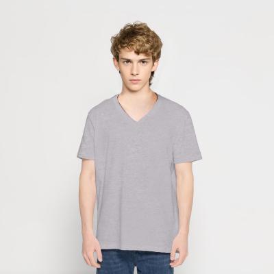 China Breathable T-shirts Men's Plain Dyed Short Sleeves T-Shirts Fits Long T-shirt Eco Friendly Tees for sale