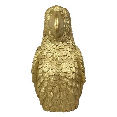 China Minimalist Resin Parrot Crafts Living Room Ornaments Nordic Home Decoration Animal Decor Small Desktop Statue White Vase for sale